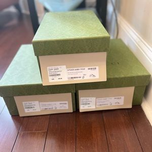 3 large Gucci shoe boxes